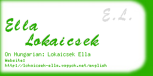 ella lokaicsek business card